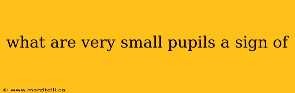 what are very small pupils a sign of