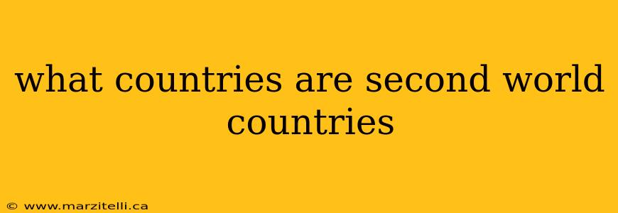 what countries are second world countries