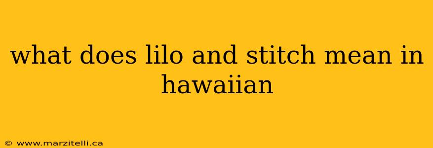 what does lilo and stitch mean in hawaiian