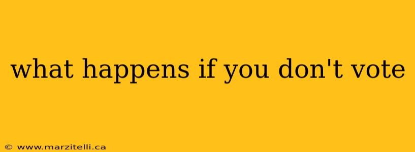 what happens if you don't vote