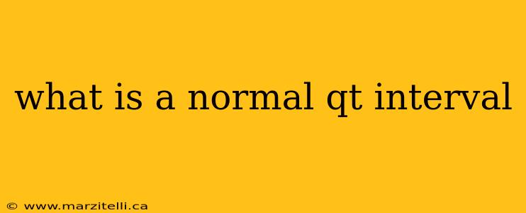 what is a normal qt interval