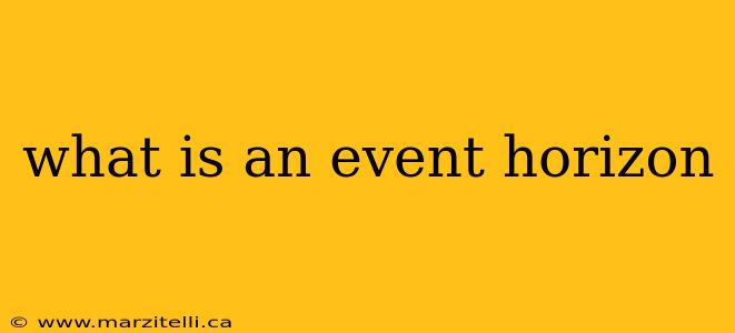 what is an event horizon