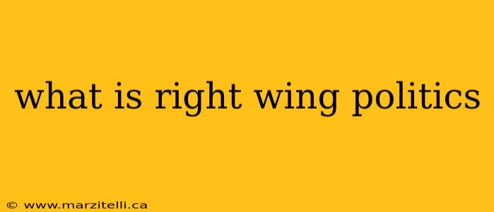 what is right wing politics