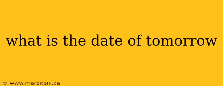 what is the date of tomorrow