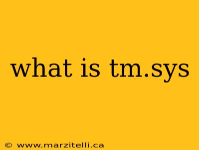 what is tm.sys