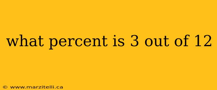 what percent is 3 out of 12