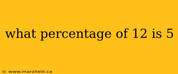 what percentage of 12 is 5