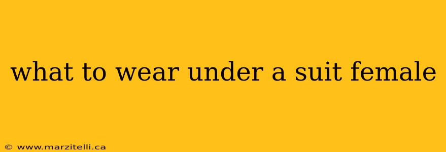 what to wear under a suit female