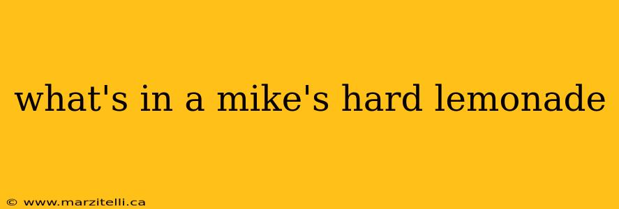what's in a mike's hard lemonade