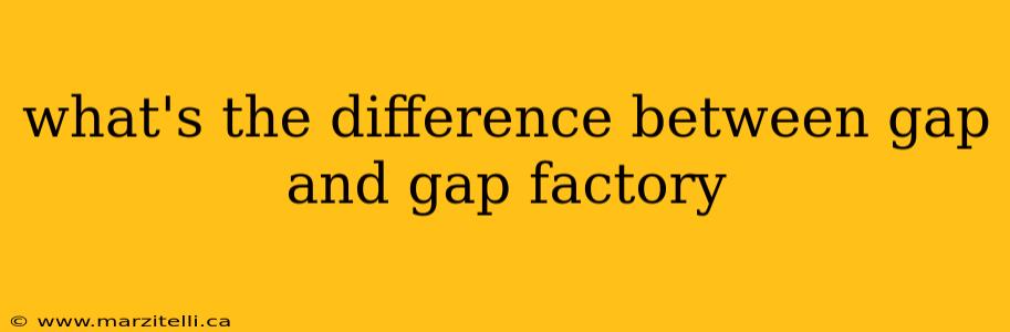 what's the difference between gap and gap factory