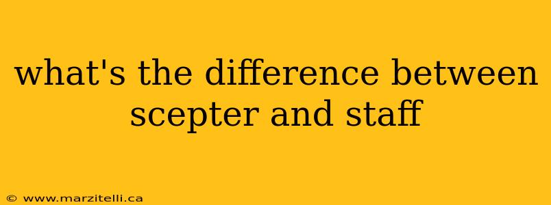 what's the difference between scepter and staff