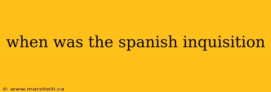 when was the spanish inquisition