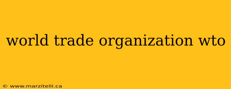 world trade organization wto