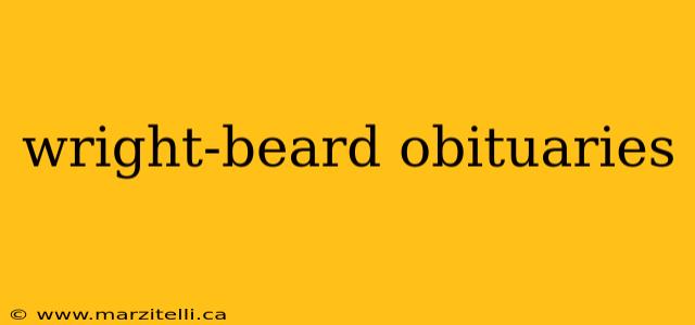 wright-beard obituaries